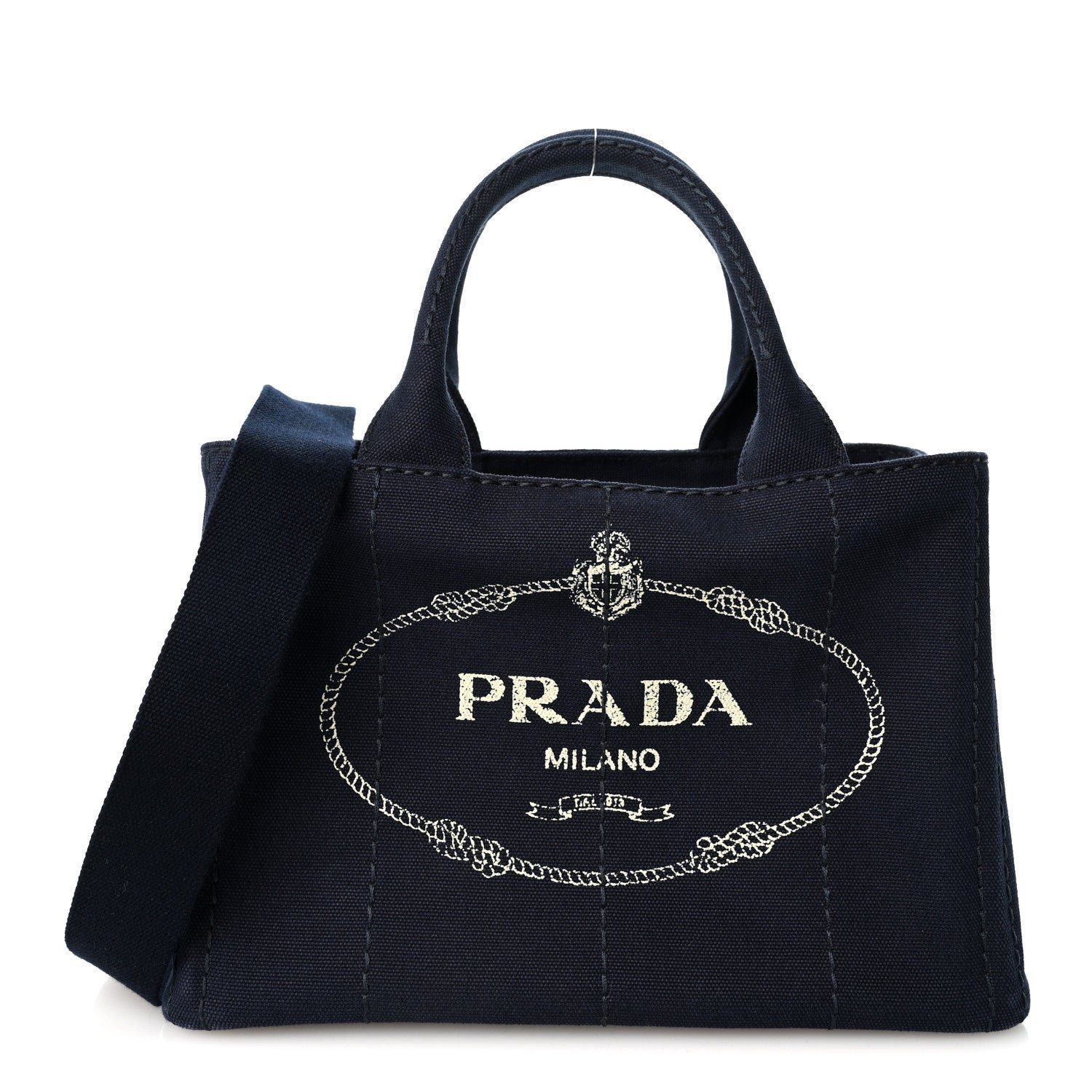 Prada Canapa Small Logo Tote Baltico