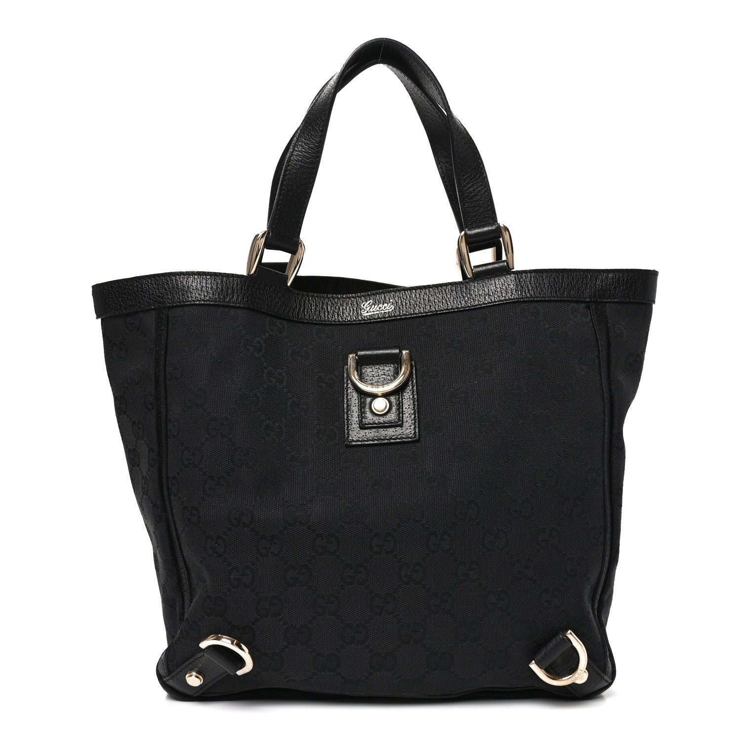 Gucci Monogram Small Abbey Tote Black