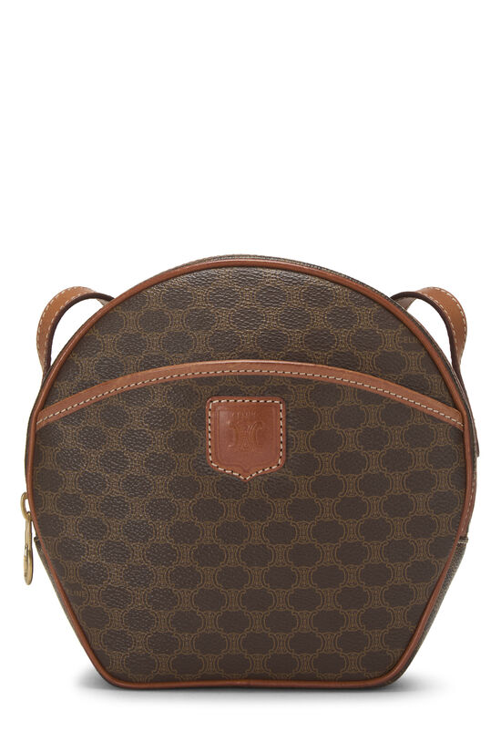 Celine Brown Macadam Coated Canvas Crossbody