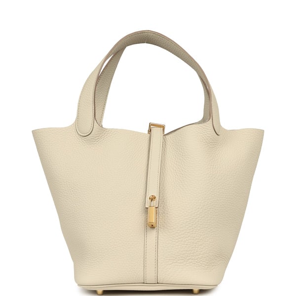 Hermes Picotin Lock 22 Beton Clemence Gold Hardware
