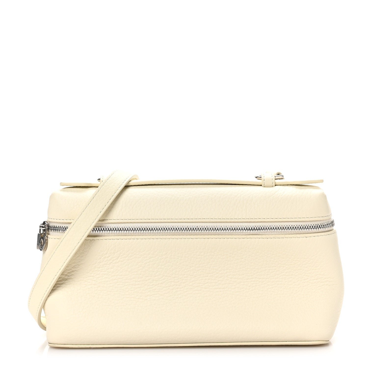 Loro Piana Grained Calfskin L19 Extra Pocket Pouch Whisper White