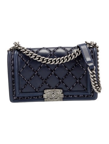 Chanel Medium Tweed Double Boy Bag