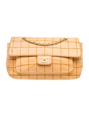 Square Quilt Flap Bag