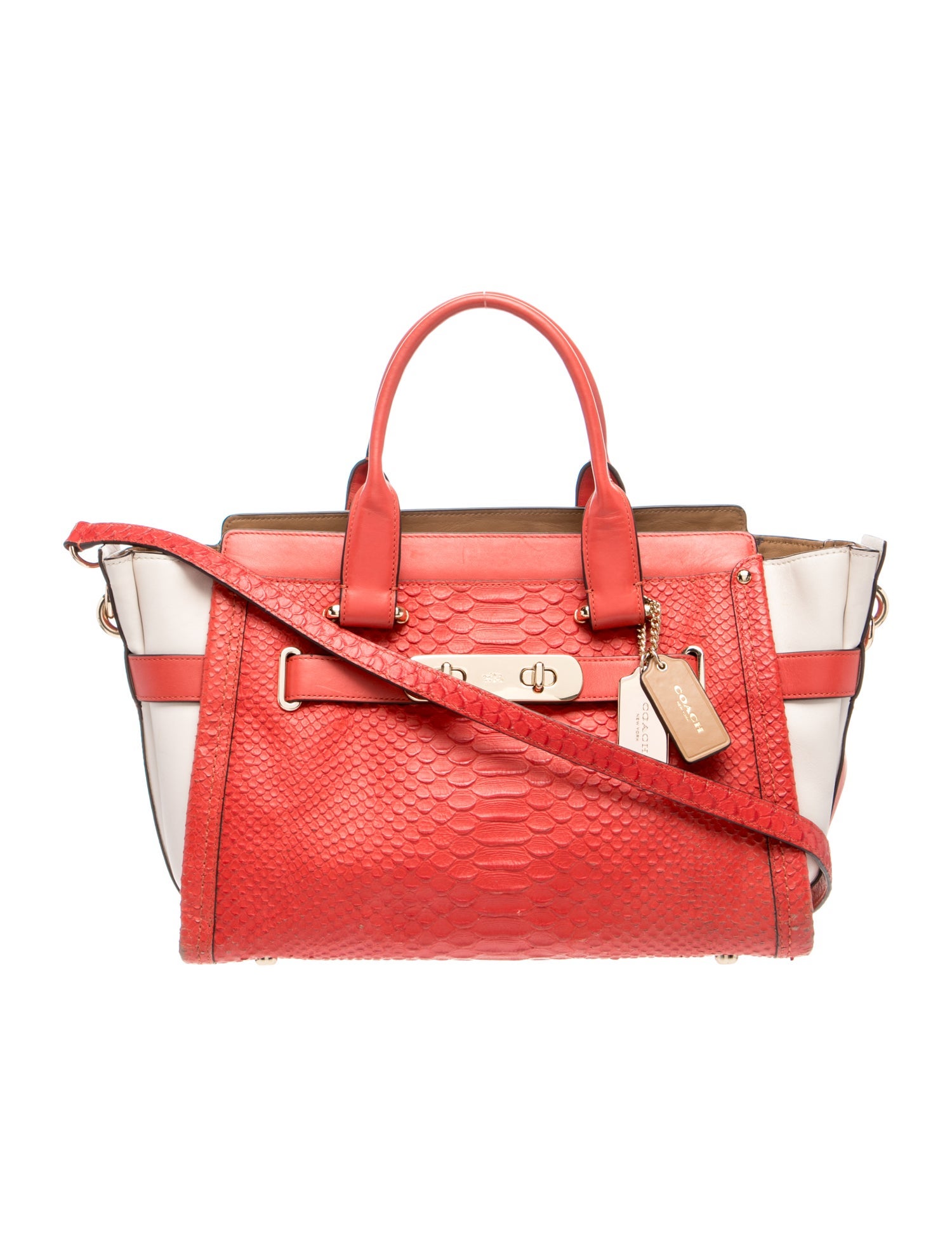 Embossed Leather Swagger Carryall 27