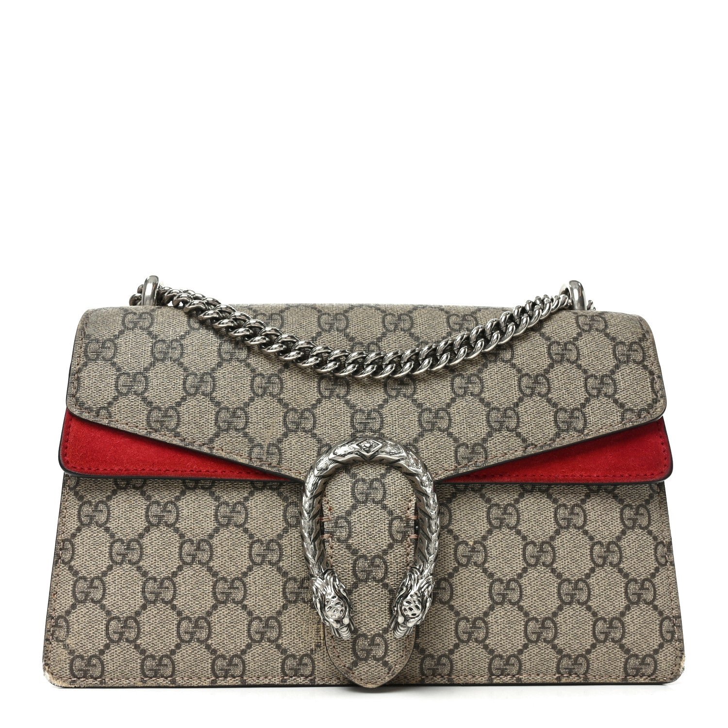 Gucci GG Supreme Monogram Small Dionysus Shoulder Bag Red