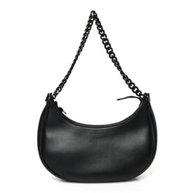 Celine Smooth Calfskin Chain Strap Ava Shoulder Bag Black
