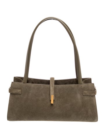 Mlouye Suede Top Handle Bag