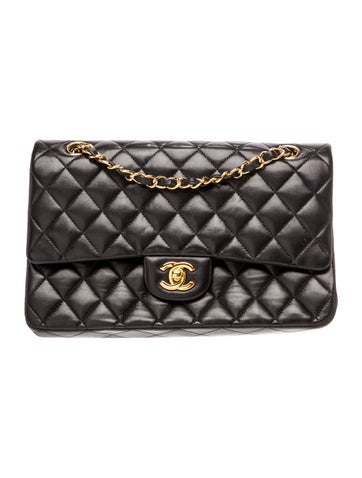 Medium Classic Lambskin Double Flap Bag