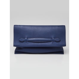 Hermes Hermes Bleu Saphir Swift Leather Pliplat Clutch Bag