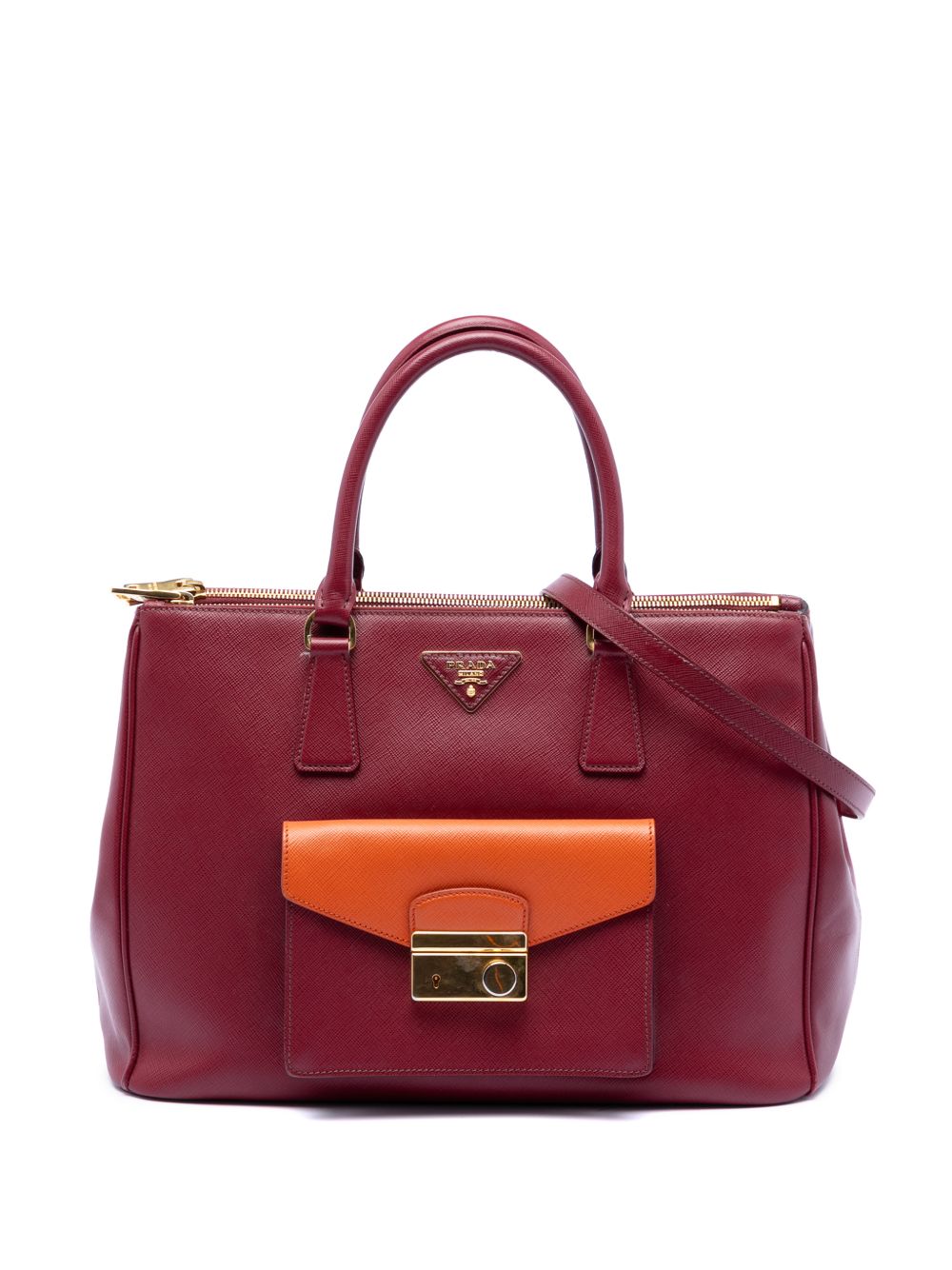 2013-2025 Saffiano Lux Galleria Double Zip Front Pocket satchel