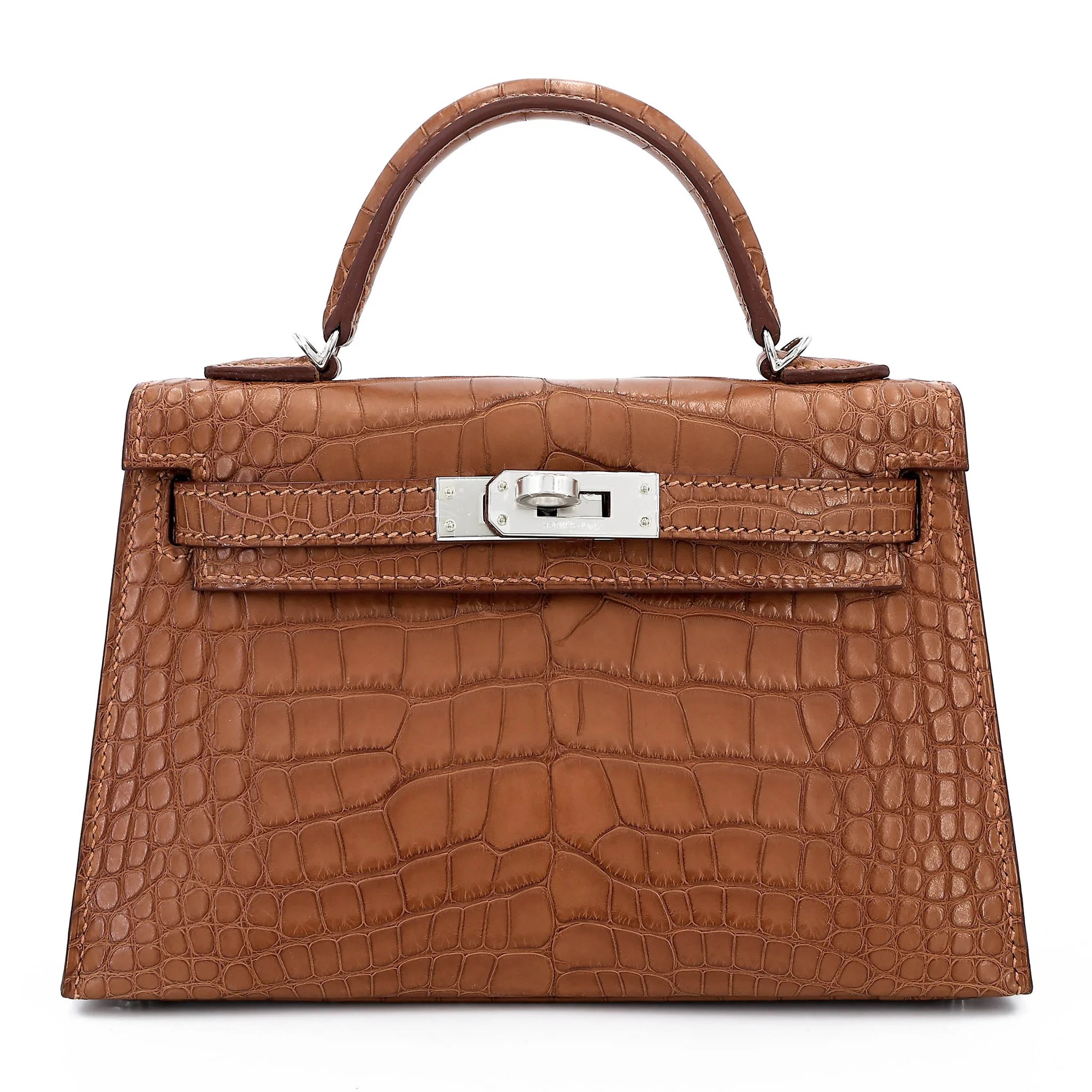Hermes Mini Kelly II Gold (37) Matte Alligator Palladium hardware G (2026)