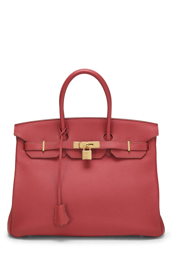 Hermes Rouge Pivoine Clemence Birkin 35