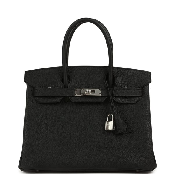 Hermes Hermes Birkin 30 Black Togo Palladium Hardware