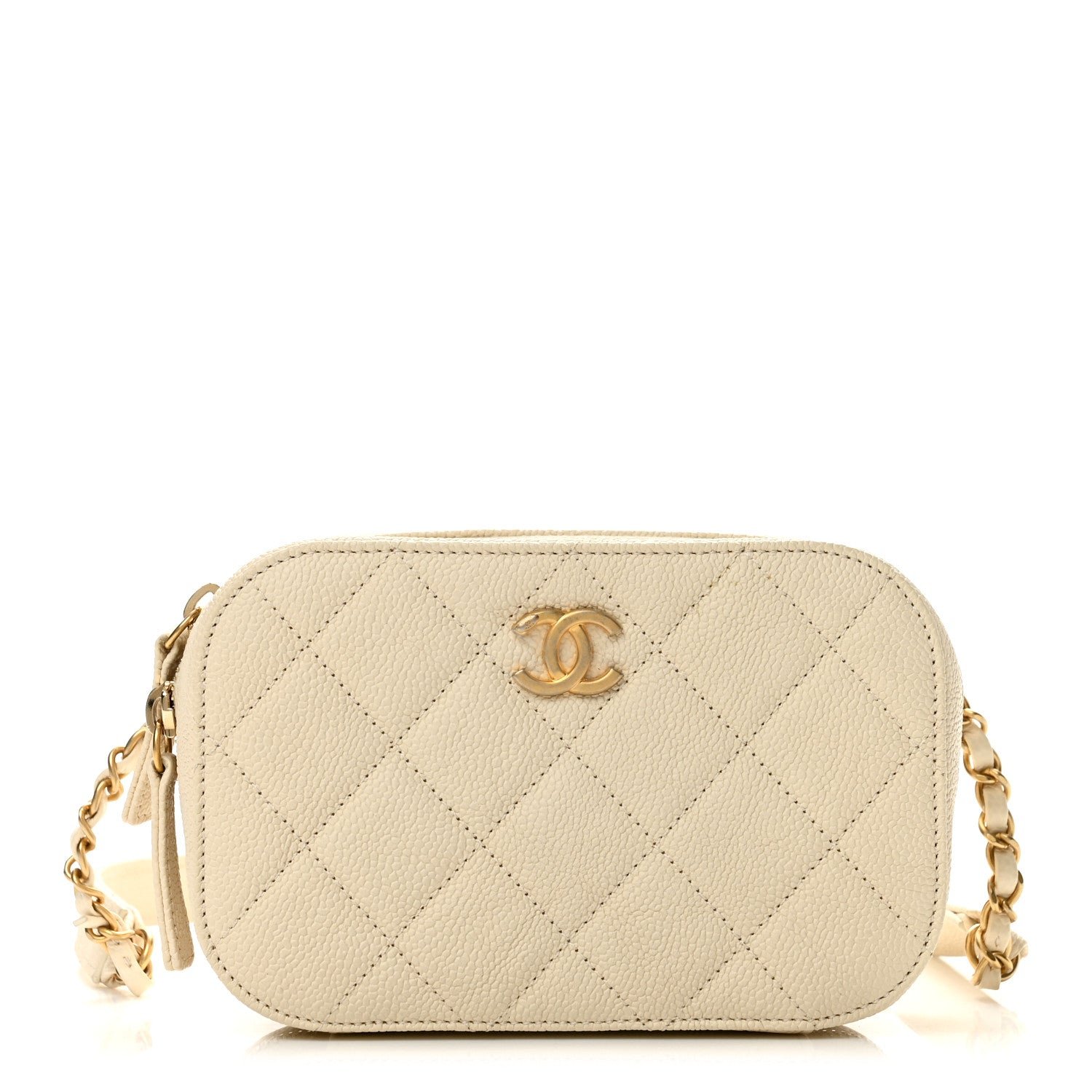 Chanel Caviar Quilted Waist Bag White