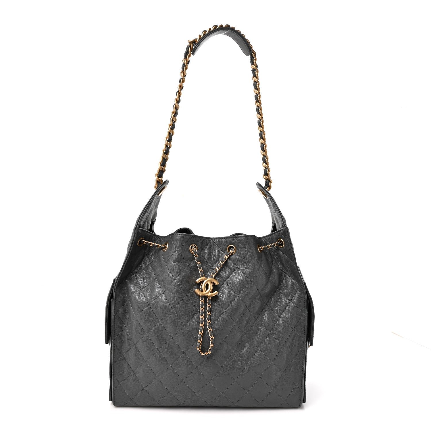 Chanel Caviar Quilted Medium Chanel 25 Handbag Dark Grey