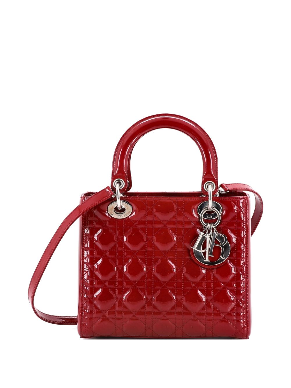 Dior Lady Dior Bag Cannage Quilt Patent Medium satchel