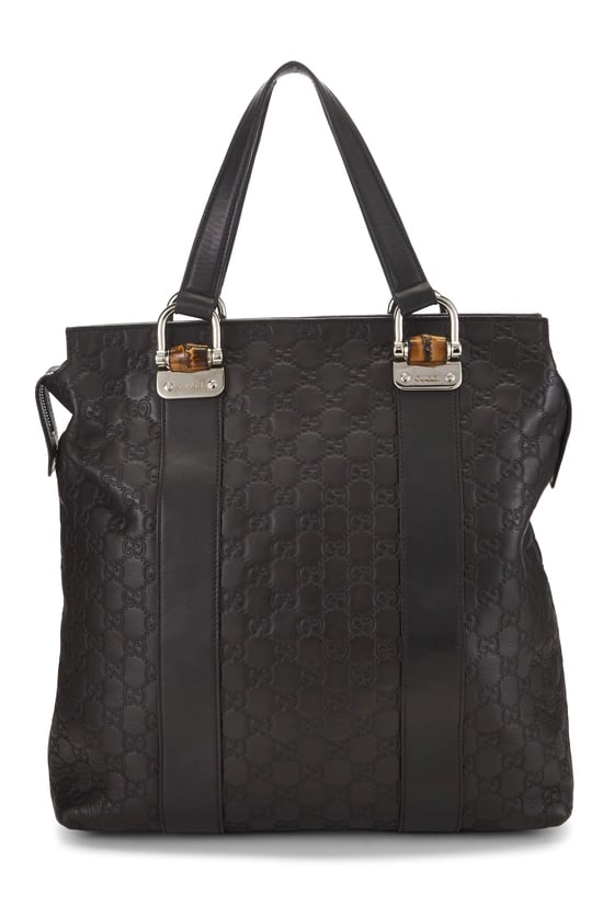 Brown Guccissima Bamboo Bar Tote