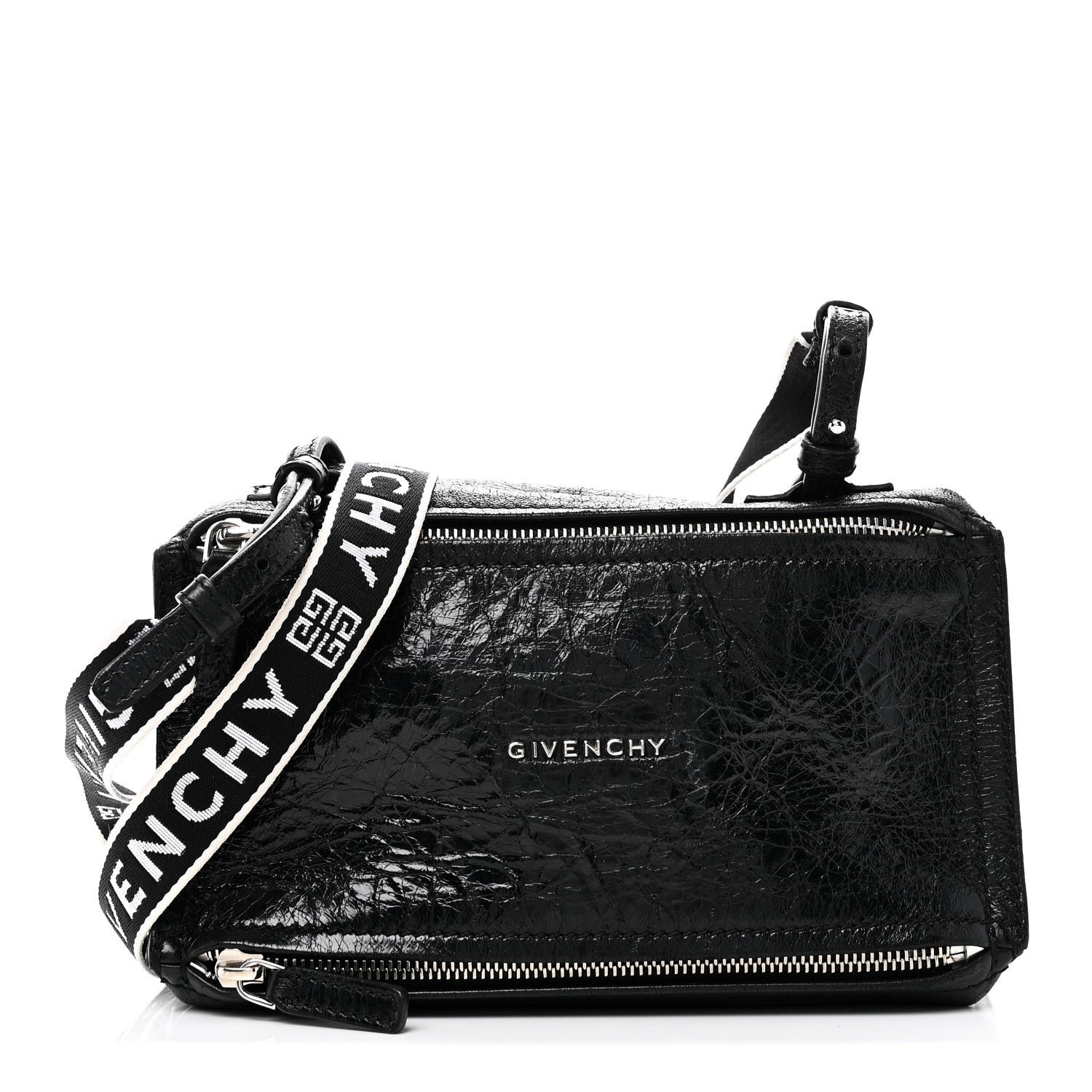 Givenchy Crackled Patent 4G Small Pandora Black