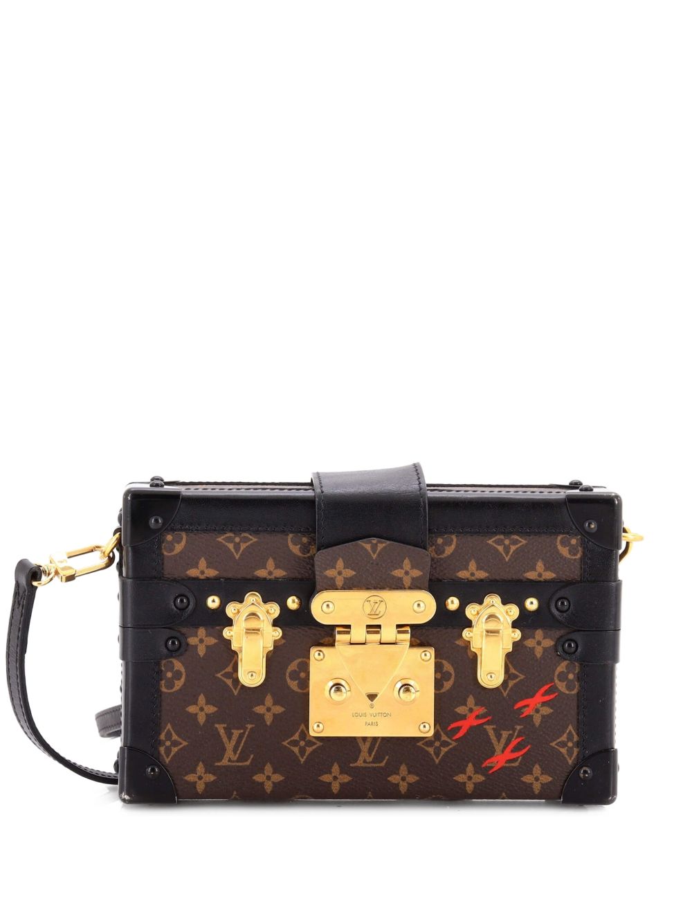 Petite Malle Handbag Monogram Canvas clutch bag