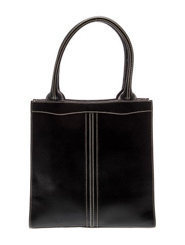 Valextra Leather Top Handle Bag