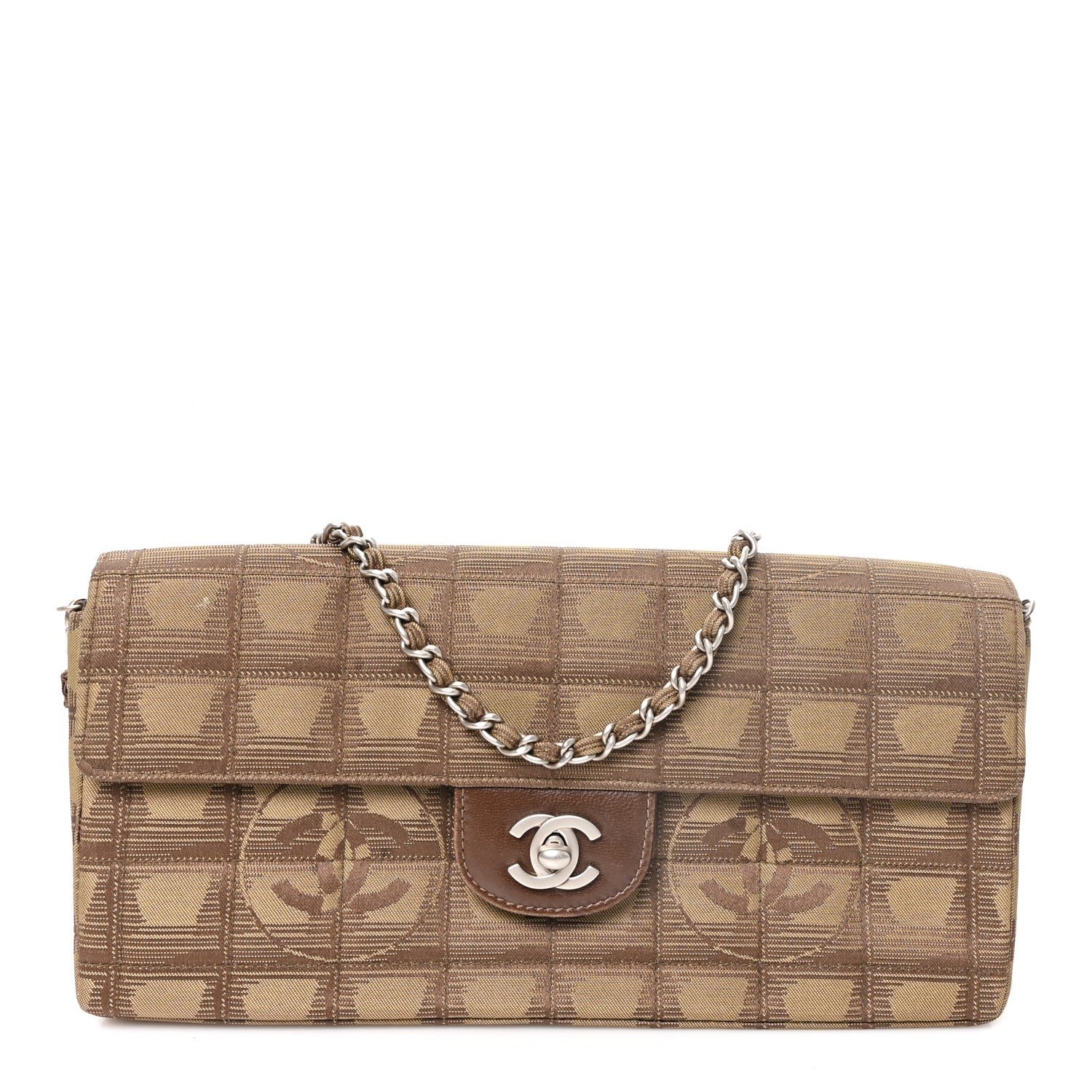Chanel Nylon Travel Ligne East West Flap Brown