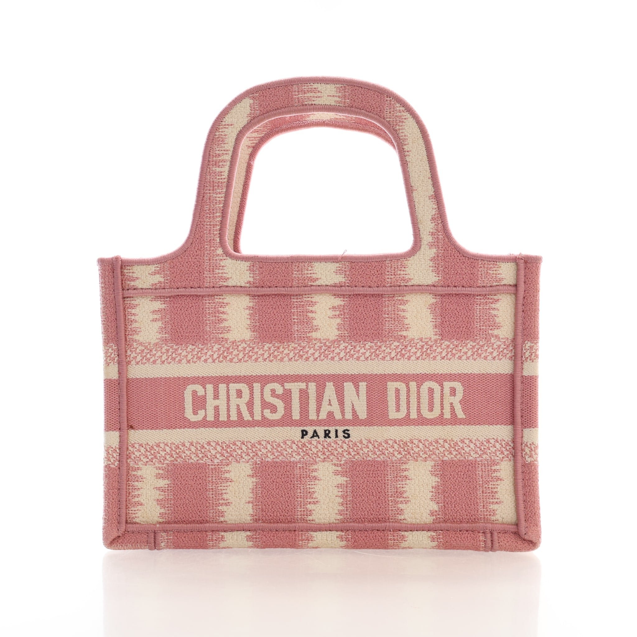 Christian Dior Mini Embroidered Canvas Book Tote