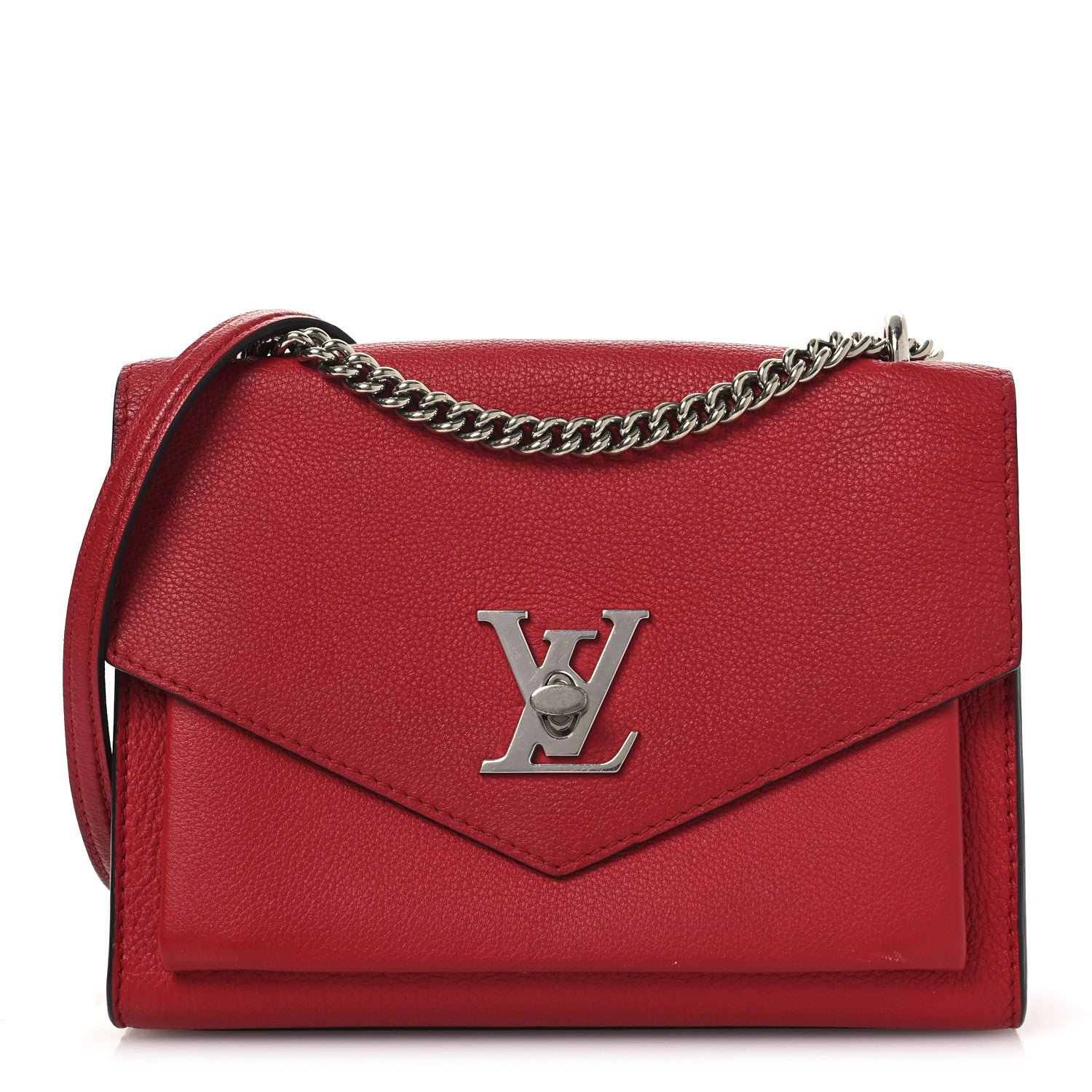Louis Vuitton Soft Calfskin My Lockme Chain Bag BB Rubis