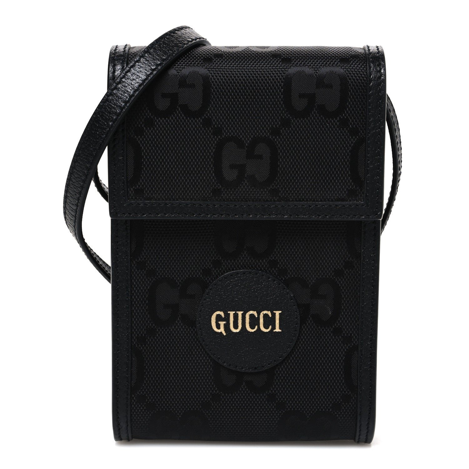 Gucci Econyl Nylon Monogram Off The Grid Crossbody Bag Black