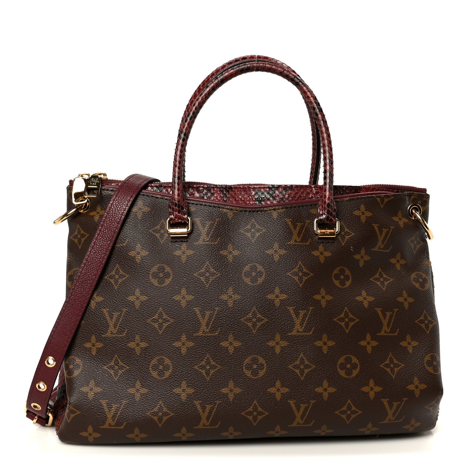 Louis Vuitton Snakeskin Monogram Pallas Red