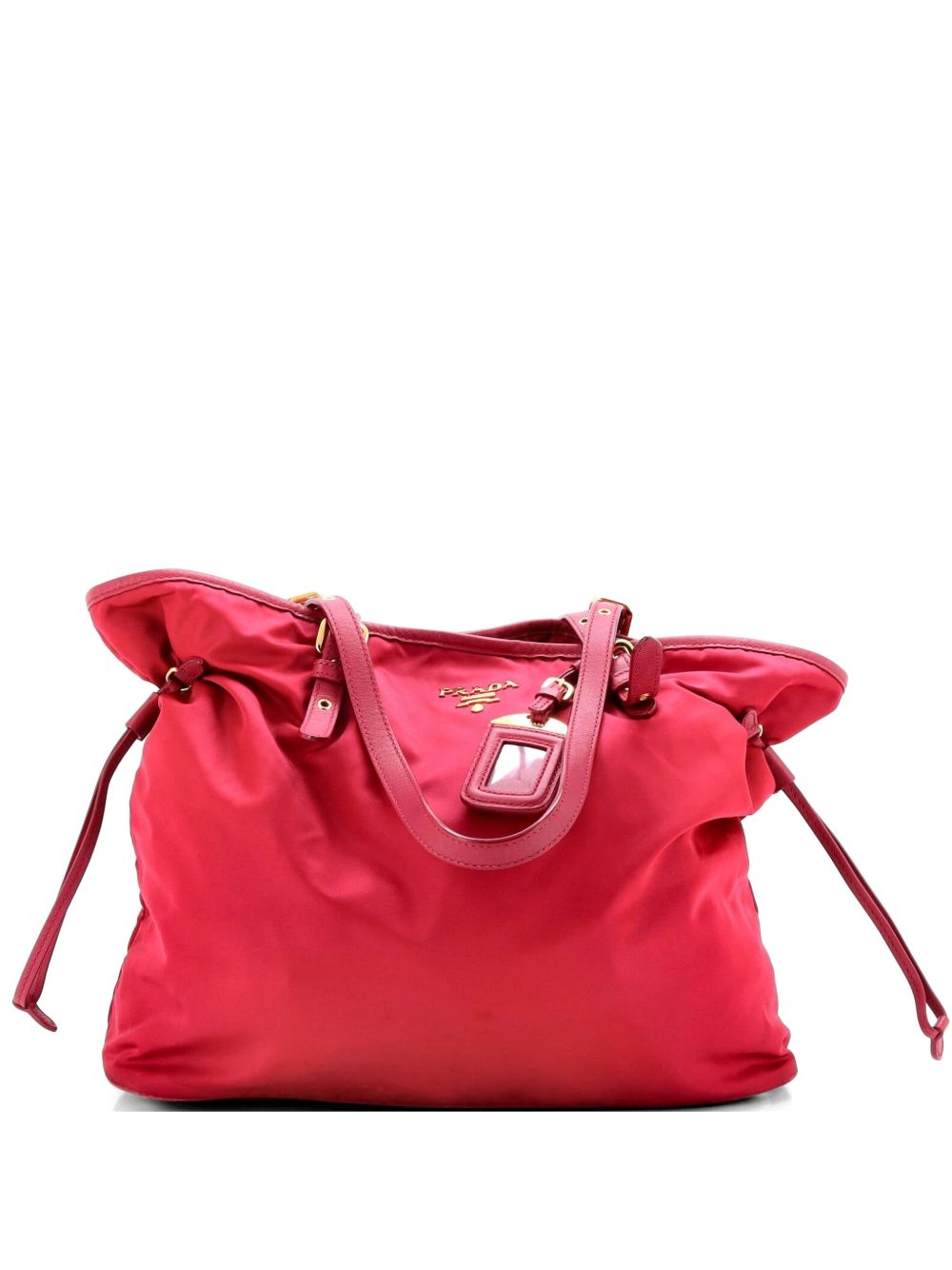 Belted Tessuto and Leather Medium tote bag