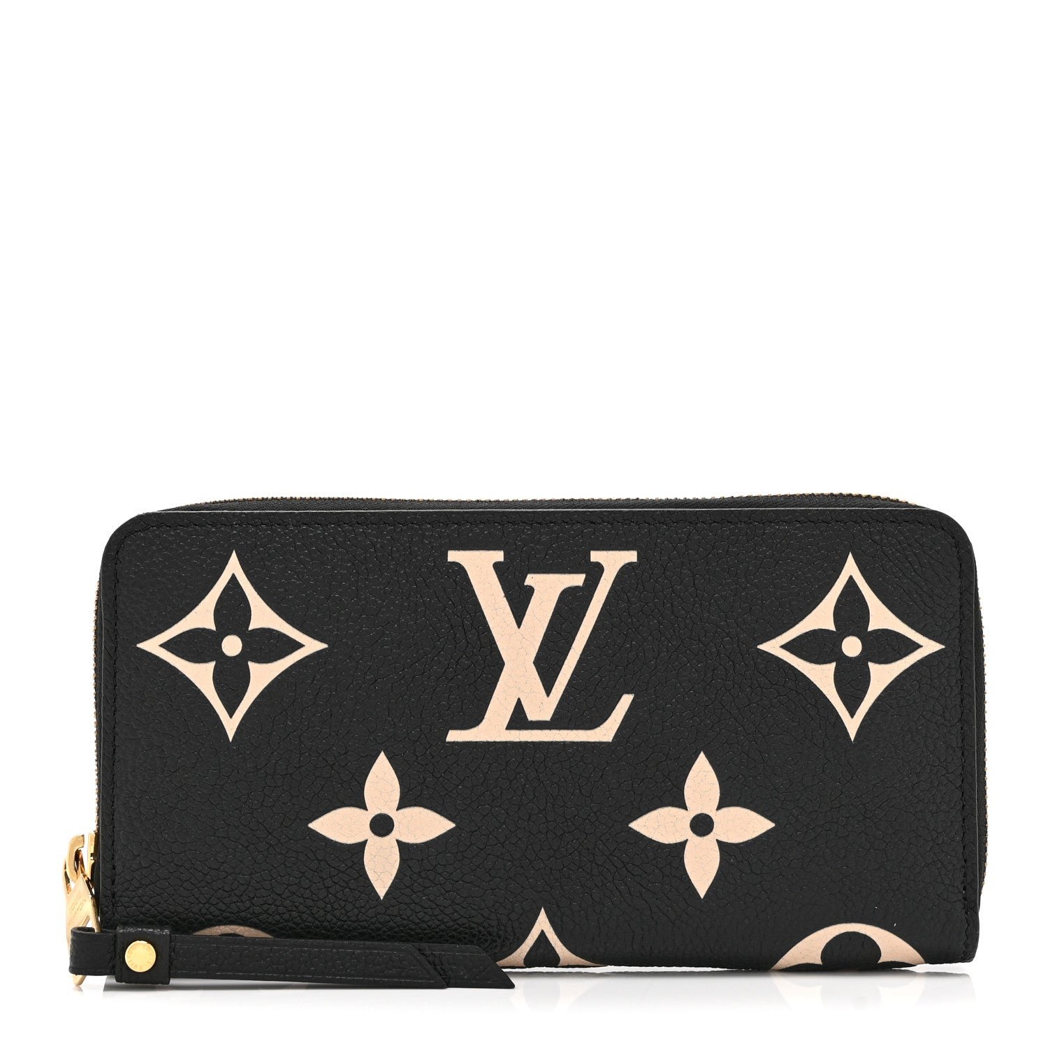 Louis Vuitton Empreinte Monogram Giant Zippy Wallet Black Beige
