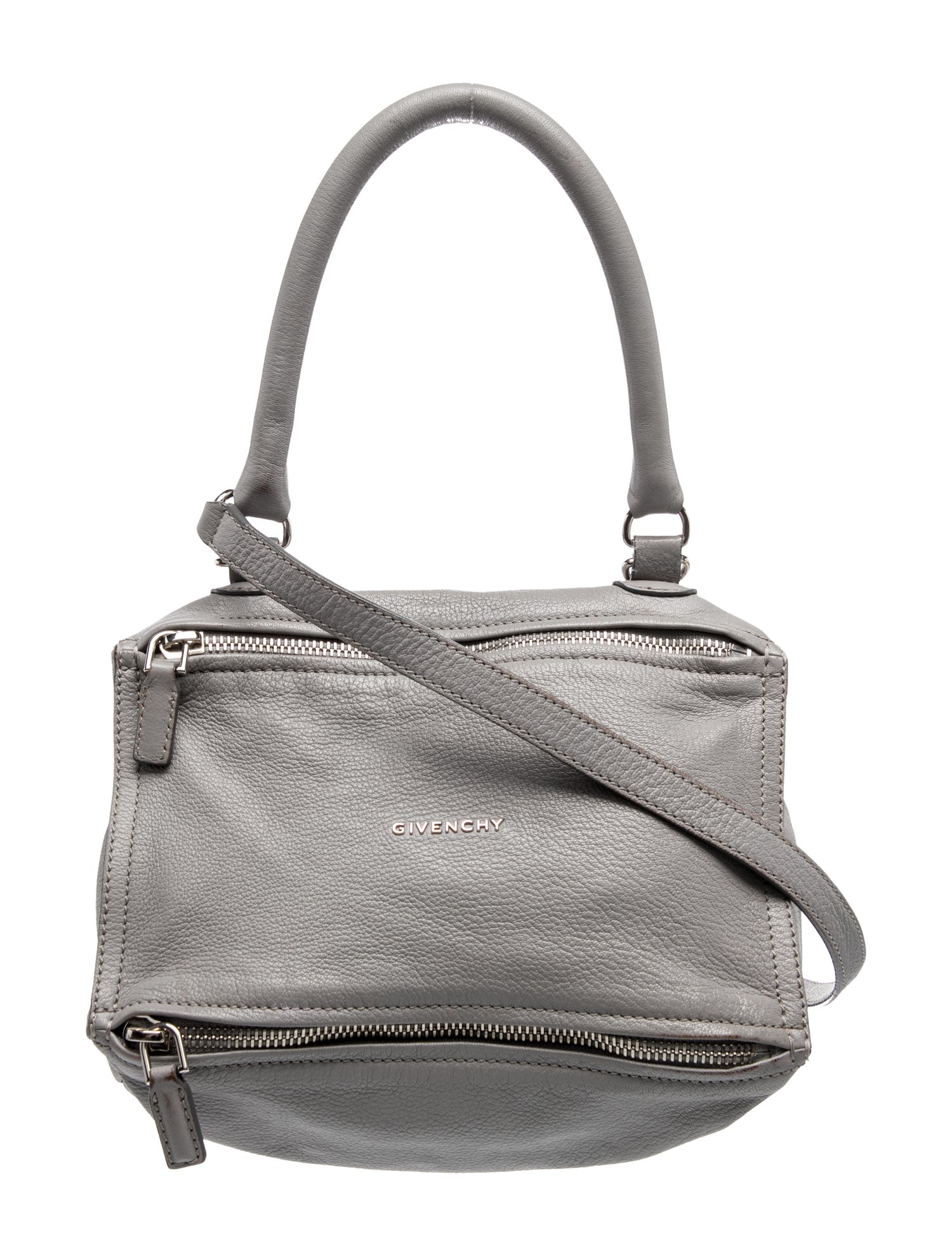 Givenchy Leather Pearl Grey Calfskin Leather Small Pandora Bag Small