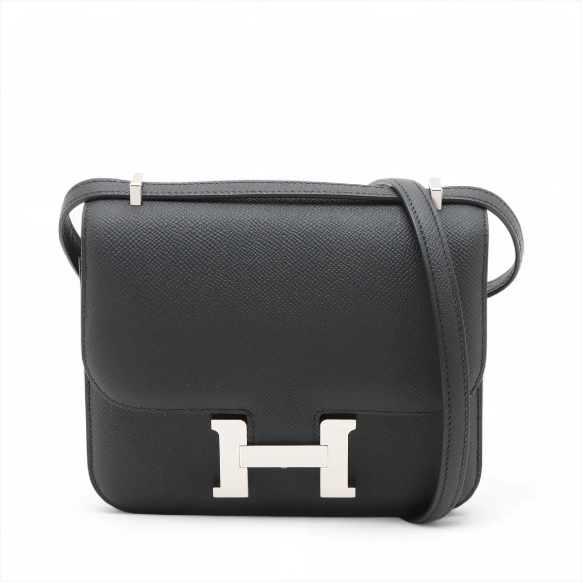 Hermès Constance 3 Mini 18 Miroir Veau Epsom Black Silver Metal Fittings