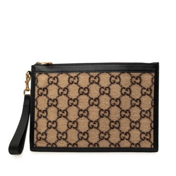 Calf Leather GG Wool Clutch