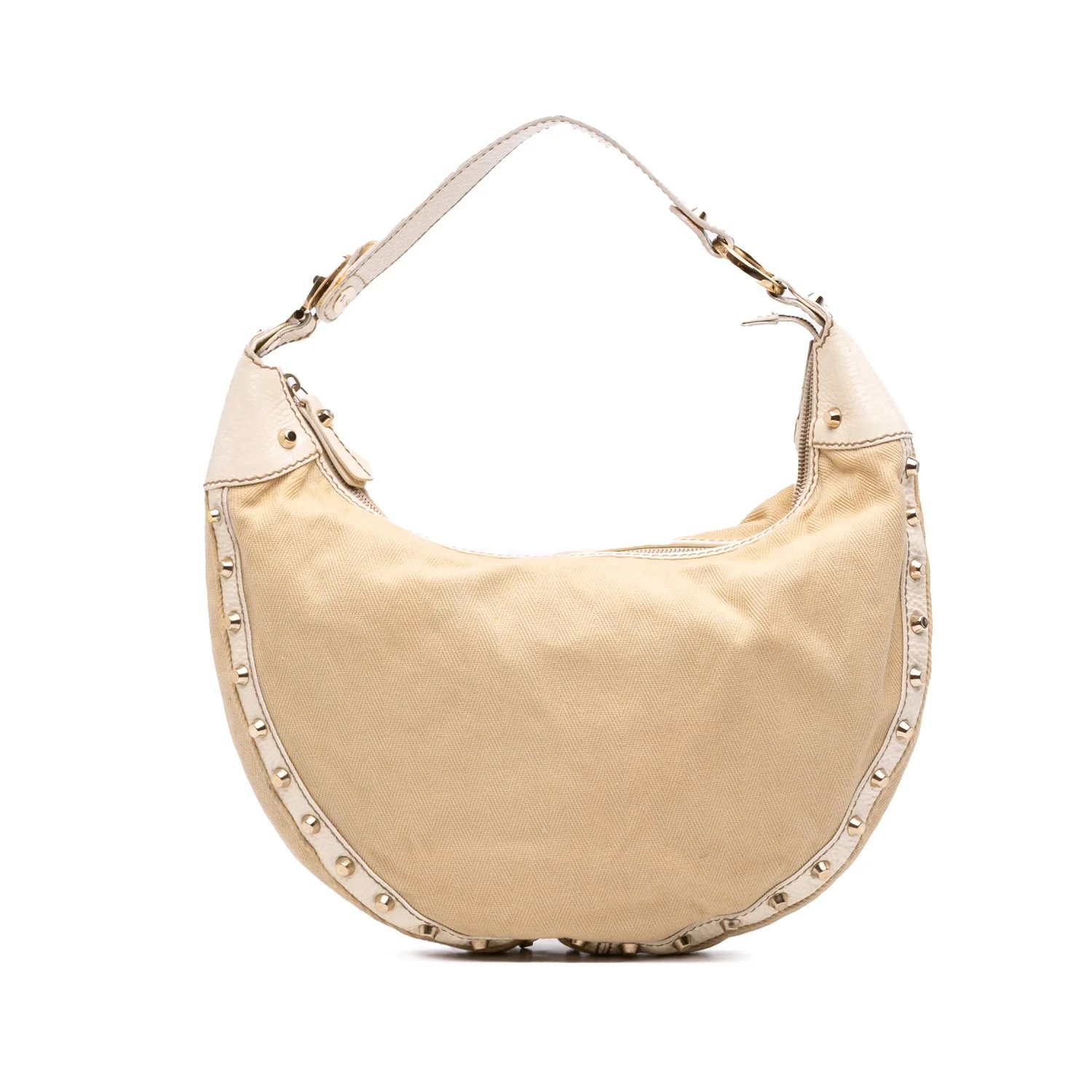 Canvas Studded Hobo