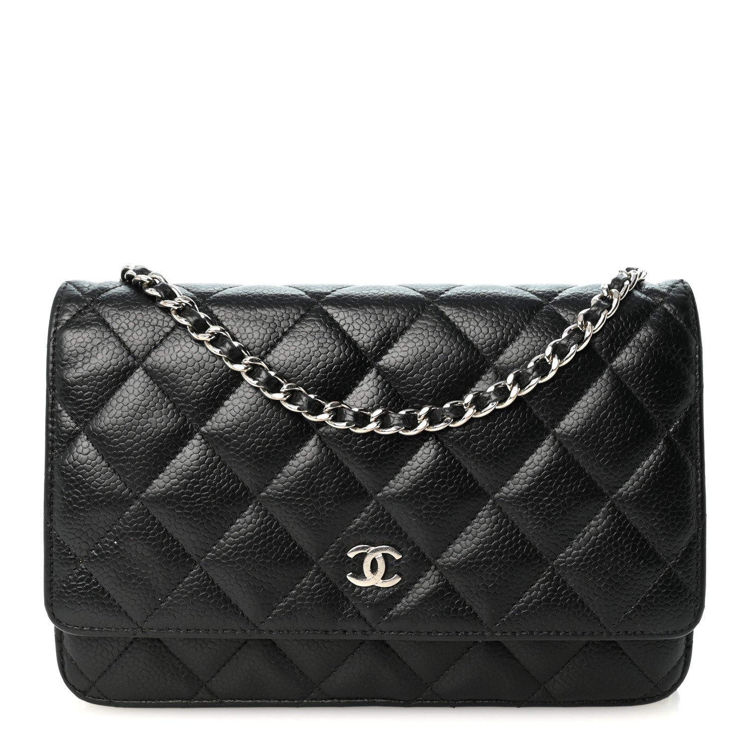 Chanel Caviar Quilted Wallet on Chain WOC Black