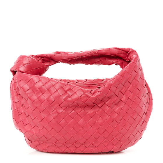 Bottega Veneta Nappa Intrecciato Teen Jodie Hobo Cranberry