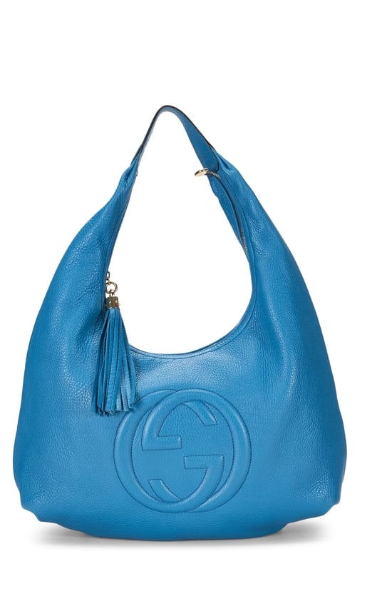 Blue Leather Soho Hobo Large