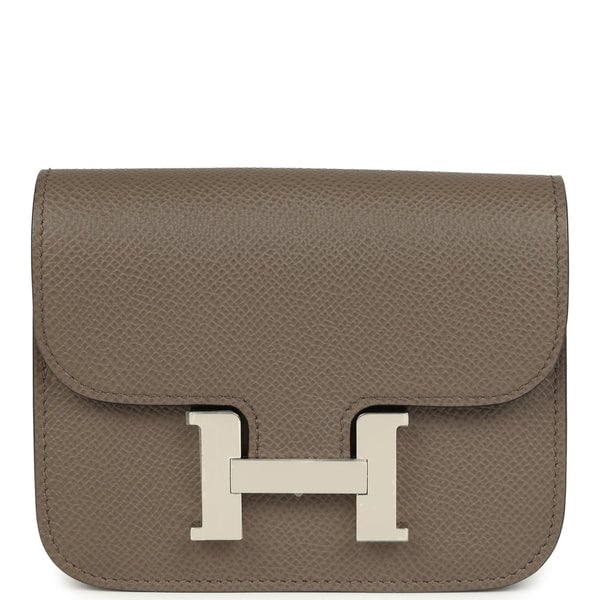 Hermes Hermes Constance Slim Wallet Etain Epsom Palladium Hardware
