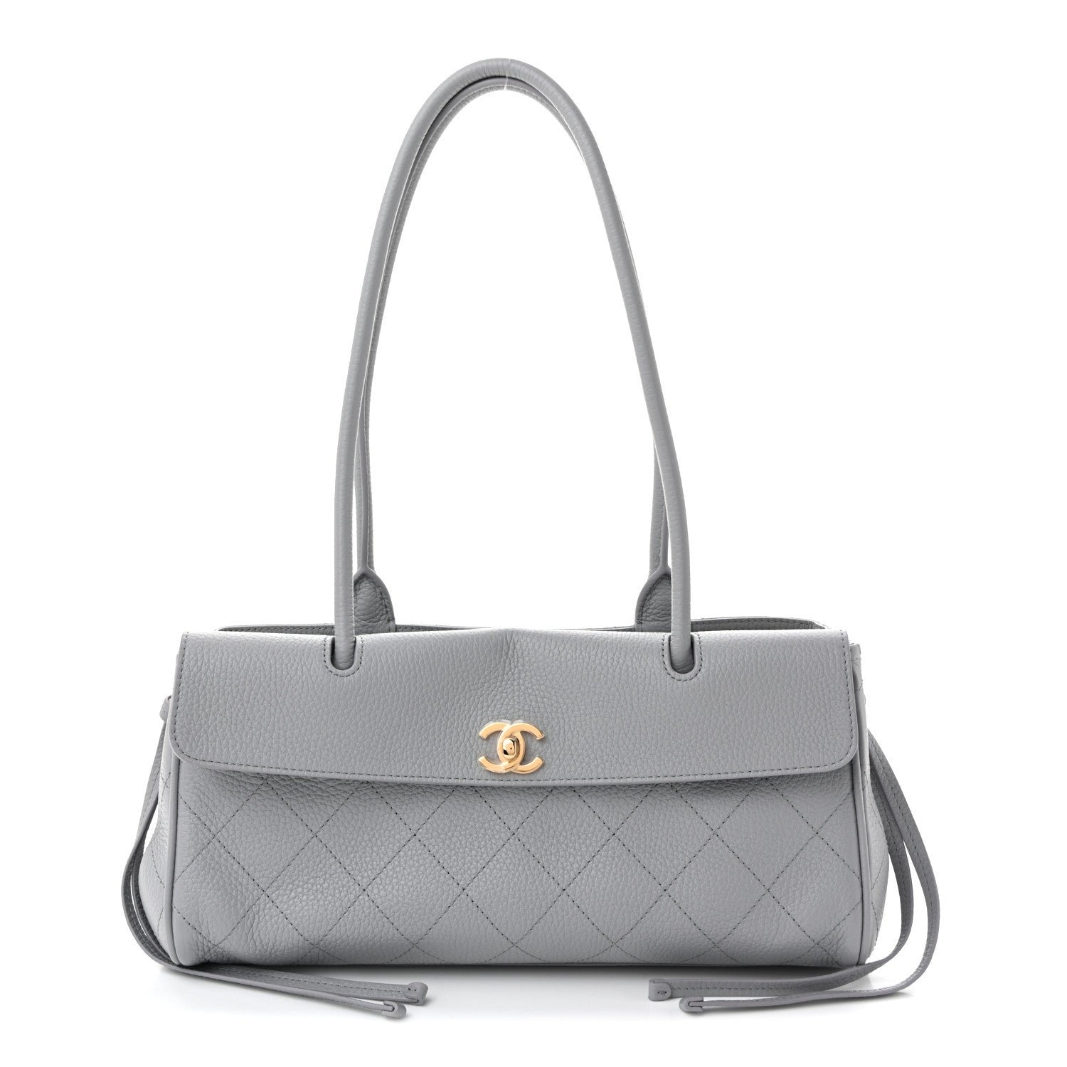 Chanel Grained Calfskin Stitched Urban Essentials Small Shopping Bag Grey