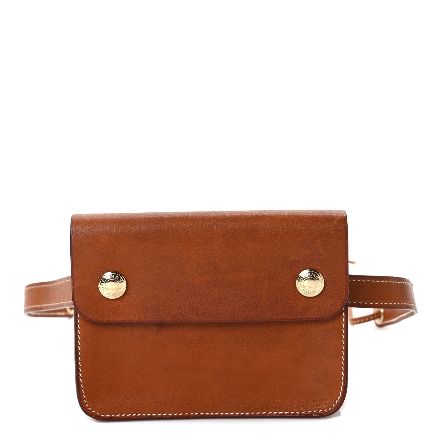 Hermes Barenia Pochette Belt Bag Fauve