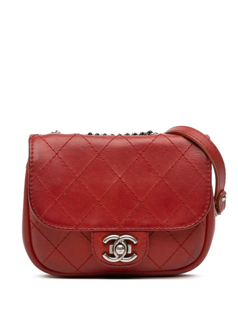 2014-2015 Paris Dallas Goatskin Wild Stitch Flap crossbody bag