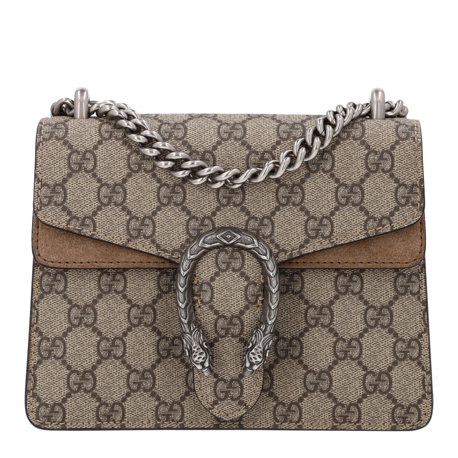 Gucci GG Supreme Monogram Mini Dionysus Shoulder Bag Taupe