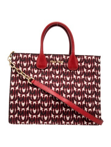 Miu Miu Jacquard Tote