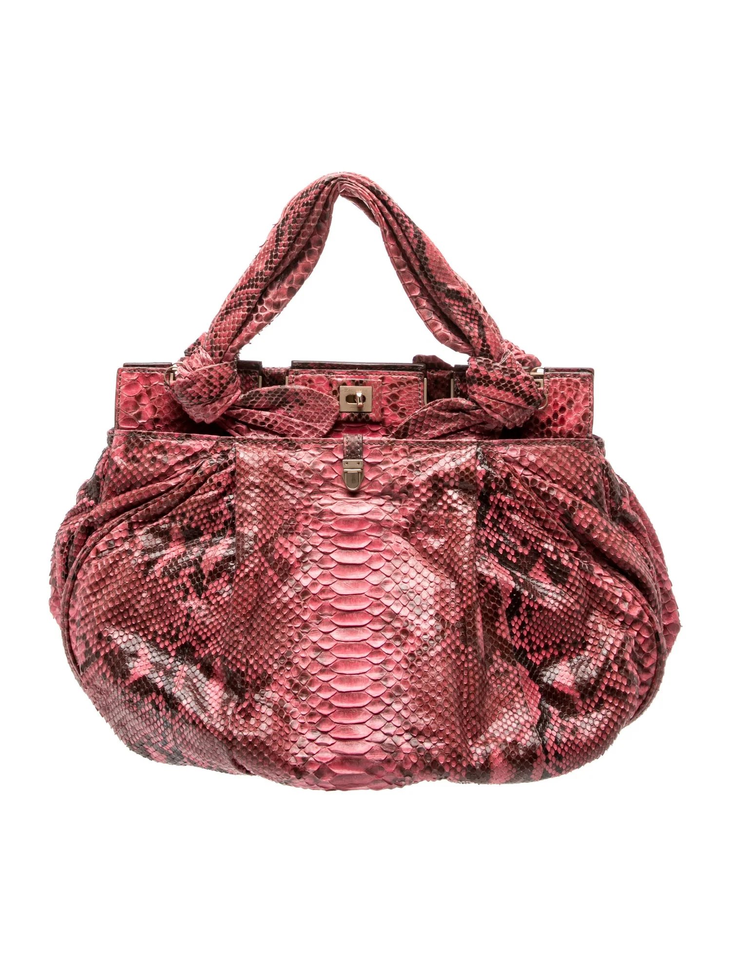 Zagliani Snakeskin Top Handle Bag