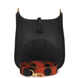 Hermes Hermes Evelyne TPM Black Clemence Gold Hardware