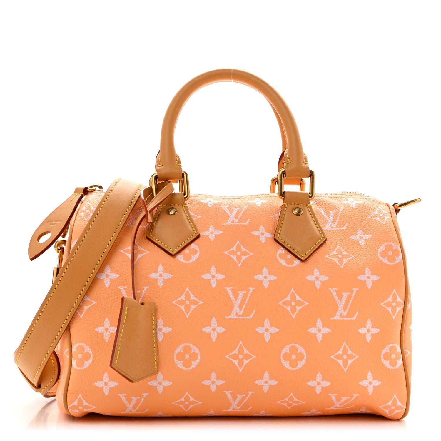 Louis Vuitton Calfskin Monogram Speedy P9 Bandouliere 25 Summer Peach