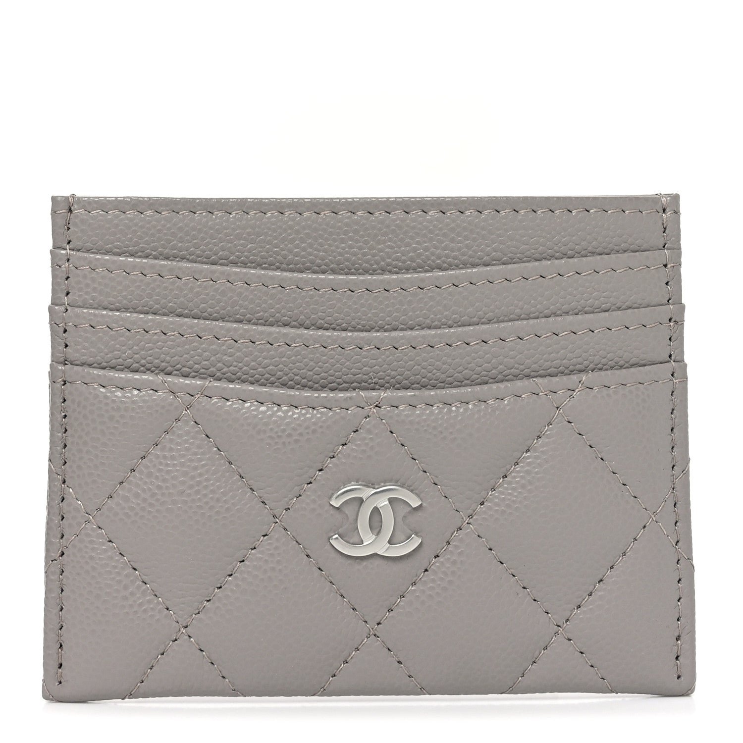 Chanel Caviar Quilted Multi Card Holder Dark Grey