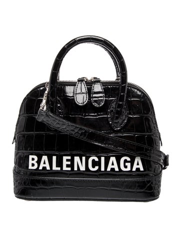 Embossed Leather Ville Top Handle Bag Mini