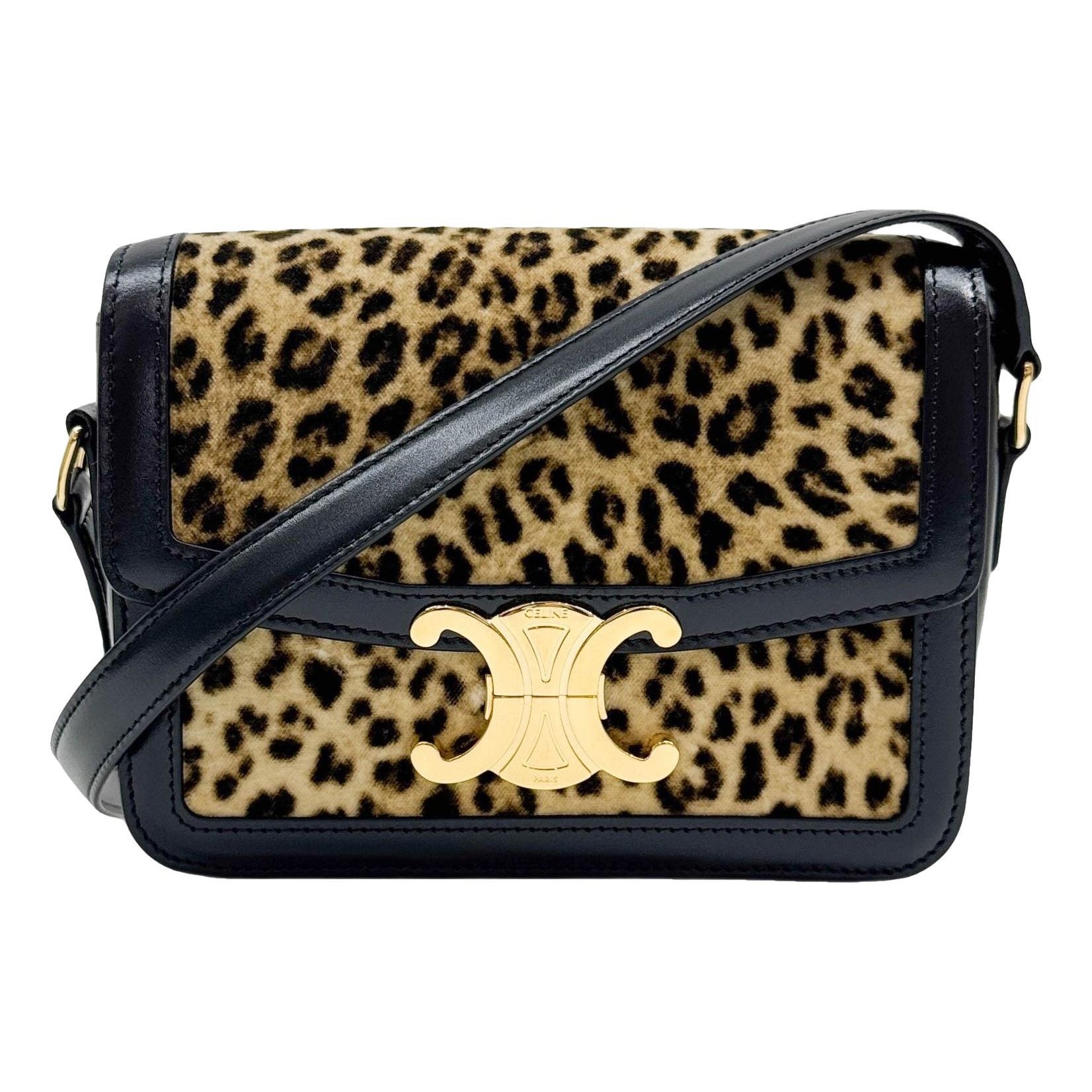 Triomphe velvet crossbody bag